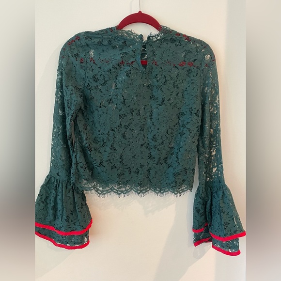 Shein Lace Top - Emerald Green - Picture 2 of 3
